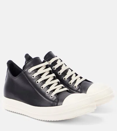 Rick Owens Sneaks Low Leather Sneakers In Black
