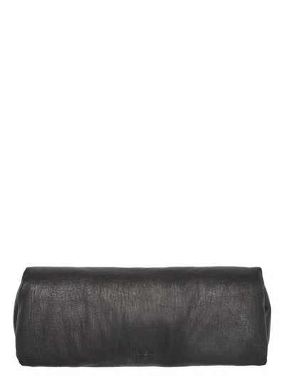 Rick Owens Soft Calf Leather Clutch In Black