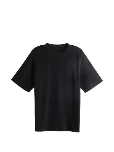 Rick Owens Soft Cotton Crew Neck T-shirt With Short Sleeves In Nero