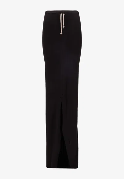 Rick Owens Soft Edfu Maxi Skirt In Black