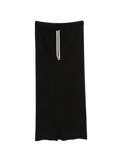 Rick Owens Soft Edfu Mini Skirt In Nero