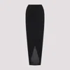 Rick Owens Soft Pillar Asymmetric Wrap Long Skirt In Black