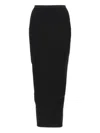 Rick Owens Soft Pillar Long Skirt In Black