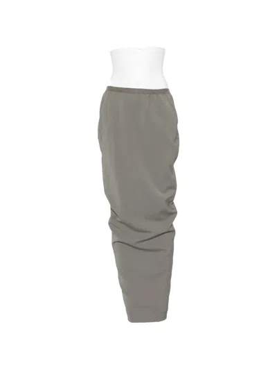 Rick Owens Soft Pillar Maxi Skirt In Green