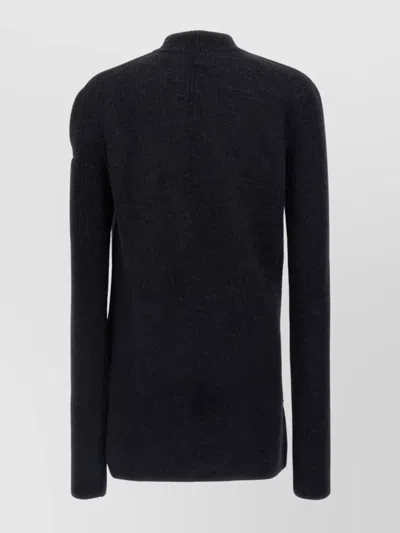 RICK OWENS "SOFT TEXTURE" ROUND NECK KNIT SWEATER