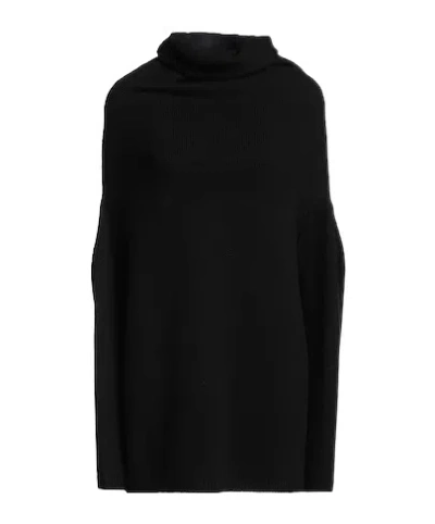 Rick Owens Solid Cashmere High-neck Knit Sweater In Black