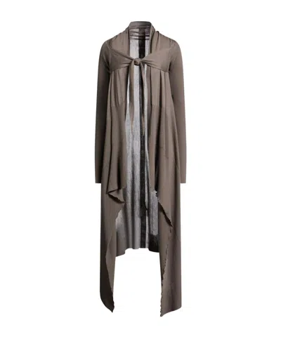 Rick Owens Solid Color Cardigans In Brown