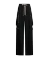 Rick Owens Solid Color Cargo Pants In Black