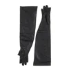 Rick Owens Solid Color Leather Gloves In Black