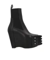Rick Owens Solid Color Platform Boots In Black