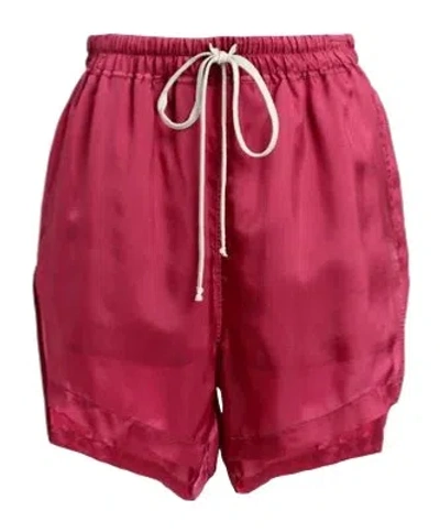 Rick Owens Solid Color Shorts In Pink