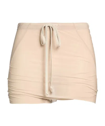 Rick Owens Solid Color Shorts In Neutral