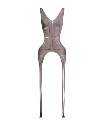 Rick Owens Solid Color Wool Knit Vest In Gray