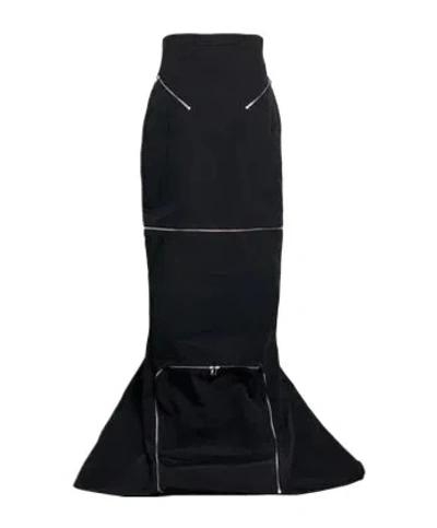 Rick Owens Solid-color Cashmere Pencil Skirt In Black