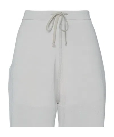Rick Owens Solidcolor Knit Shorts In Gray
