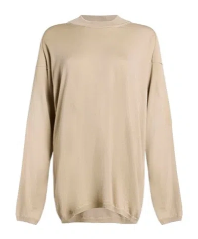 Rick Owens Solid-color Knitted Sweater In Neutral