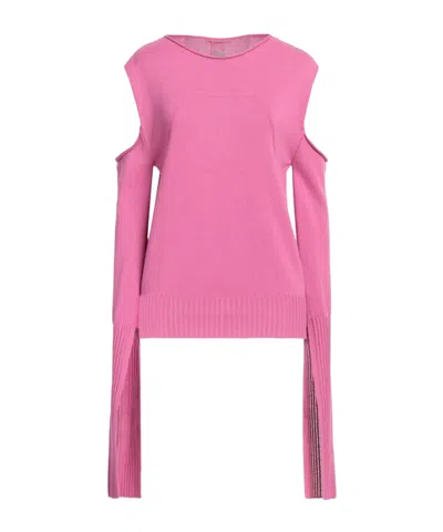 Rick Owens Solidcolor Lightweight Knit Longsleeve Top In Pink