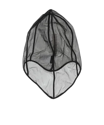 Rick Owens Solid-color Sheer Hat In Black
