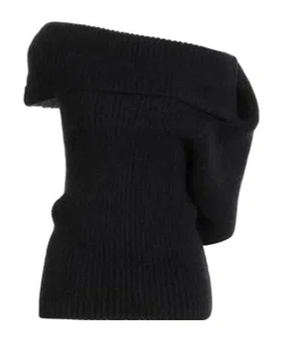Rick Owens Solid-color Sleeveless Knitted Vest In Black
