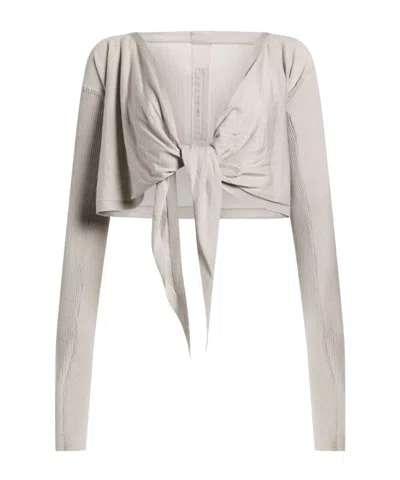 Rick Owens Solid-color Thin Knit Sweater In Gray