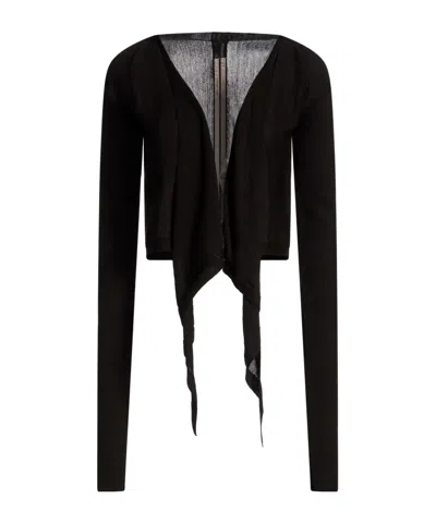 Rick Owens Solid-color Wool Knit Sweater In Black