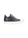 Rick Owens Elegant Low Top Lace Up Sneakers For Women In Black  