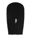 Rick Owens Black Wool Sphinx Skull Hat In Black