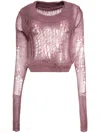 Rick Owens Spider Banana Sweater In Pink