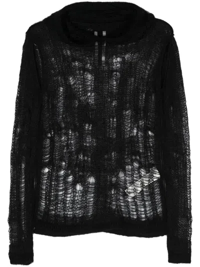 Rick Owens Spider Hoodie In Black