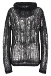 Rick Owens Spider Hoodie Sweaters And Cardigans Black In Black