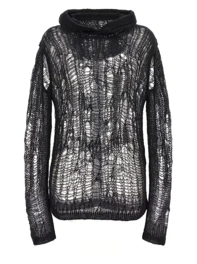 RICK OWENS SPIDER HOODIE' HOODED SWEATER