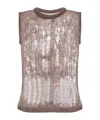 Rick Owens Spider Open-knit Tank Top In Nude