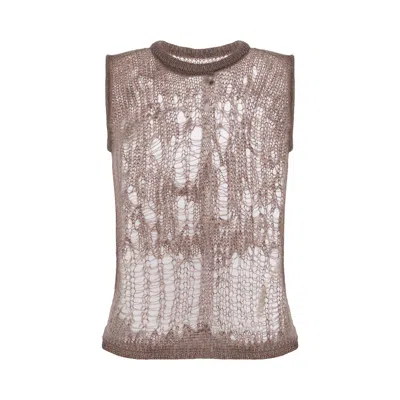Pre-owned Rick Owens Spider Tank 'dust' | Grey | Women's Size Xs