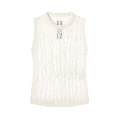 Pre-owned Rick Owens Spider Tank 'milk'