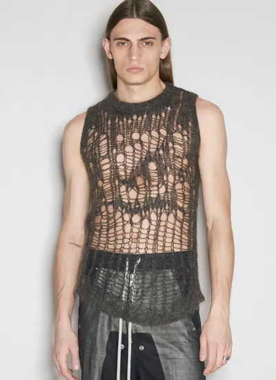 Rick Owens Spider Tank Top In Grey