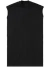 Rick Owens Spintered Tarp Cotton Tank Top In Black