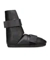 Rick Owens Splint Open-toe Leather Boots In Black
