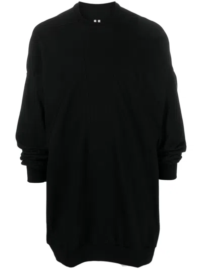 Rick Owens Splintered Peter Organic Cotton Jumper In Black