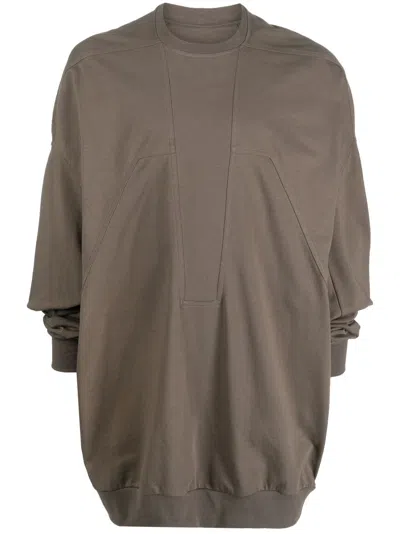 Rick Owens Splintered Peter Organic Cotton Jumper In 34 Dust
