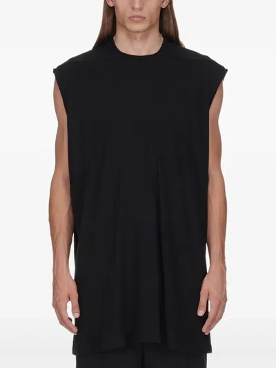 Rick Owens Black Porterville Rainino Splintered T-shirt In 09 Black