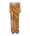 Rick Owens Yellow Porterville Edfu Maxi Skirt In Brown