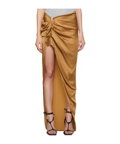 Rick Owens Yellow Porterville Edfu Maxi Skirt In 62 Honey