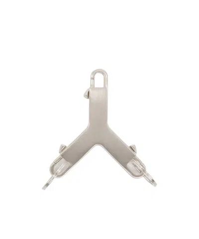 Rick Owens Spring Hook Key Chain In Gray