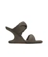 Rick Owens Square-headed High-heeled Sandals In Brown