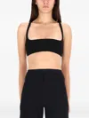 Rick Owens Square-neck Cropped Top In Black