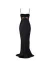 Rick Owens Panelled Satin Midi Slip Dress In Black