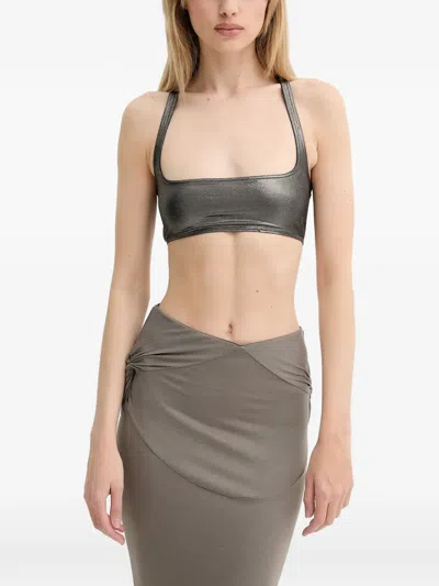 Rick Owens Square-neck Top In Green