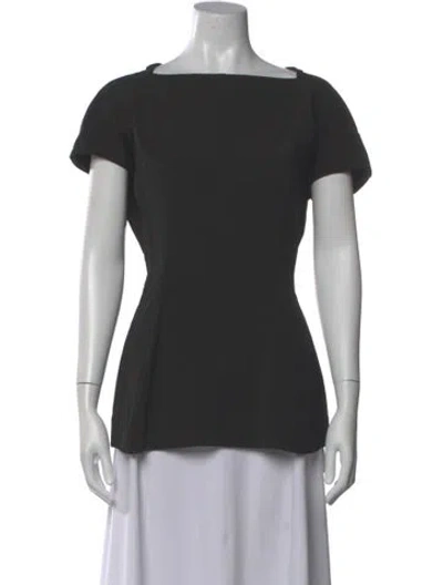 Pre-owned Rick Owens Square Neckline Short Sleeve Top In Gray