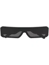 Rick Owens Rectangle Frame Sunglasses In Black