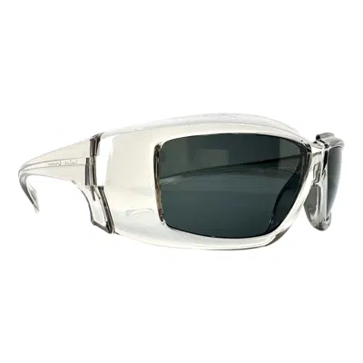 Pre-owned Rick Owens Square Temple Glasses Transparent